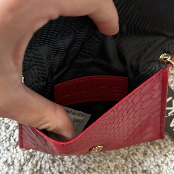 Ava and Kris Meg Ruby Red Snakeskin Wallet purse - Picture 6 of 6